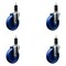 Service Caster 5'' Solid Poly Wheel Swivel 1-1/4'' Expanding Stem Caster Set, 4PK SCC-EX20S514-SPUS-114-4 - alternate 1